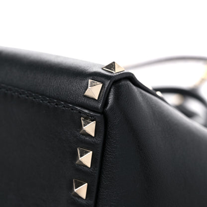 Valentino Garavani Vitello Small Rockstud Double Handle Tote Black 9 of 21