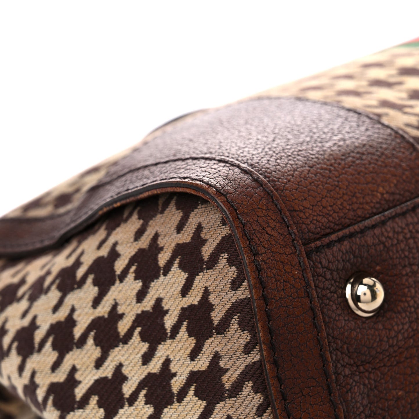 Fabric Pied De Poule Medium Seventies Web Boston Brown