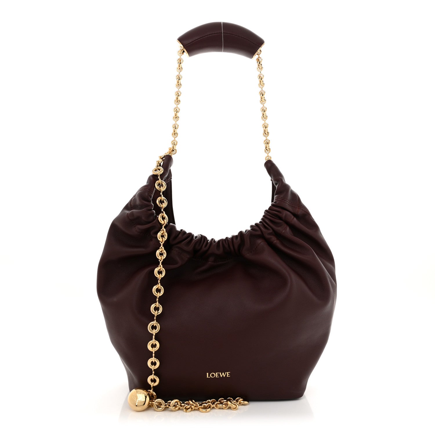 Loewe Buttery Nappa Lambskin Small Squeeze Bag Dark Burgundy 1 of 10