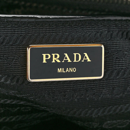 Prada Spazzolato Large Galleria Double Zip Tote Black 6 of 12