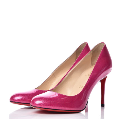 Christian Louboutin Patent Glitter 100 Pumps 37.5 Pink 3 of 7
