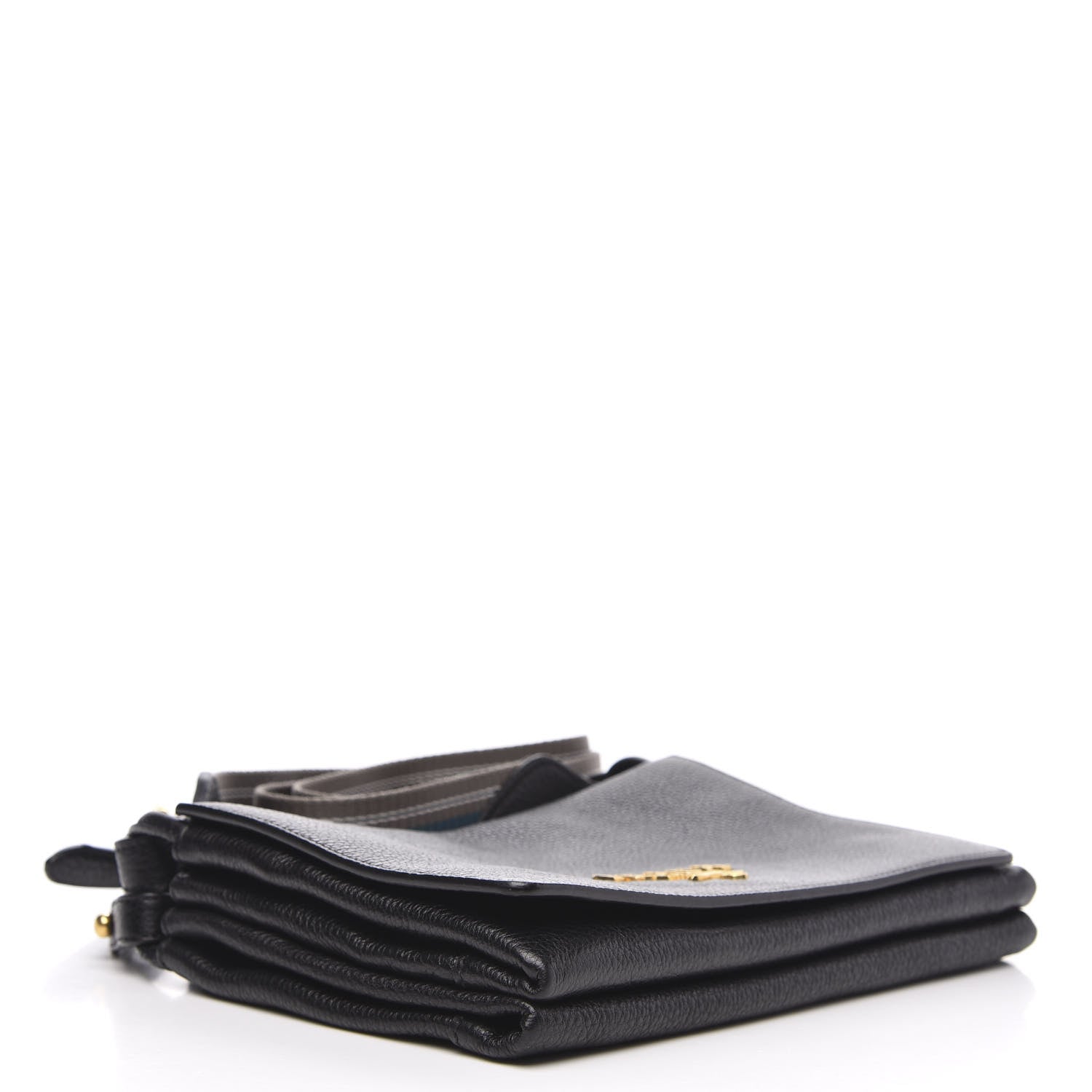Prada Vitello Daino Flap Crossbody Black 5 of 9