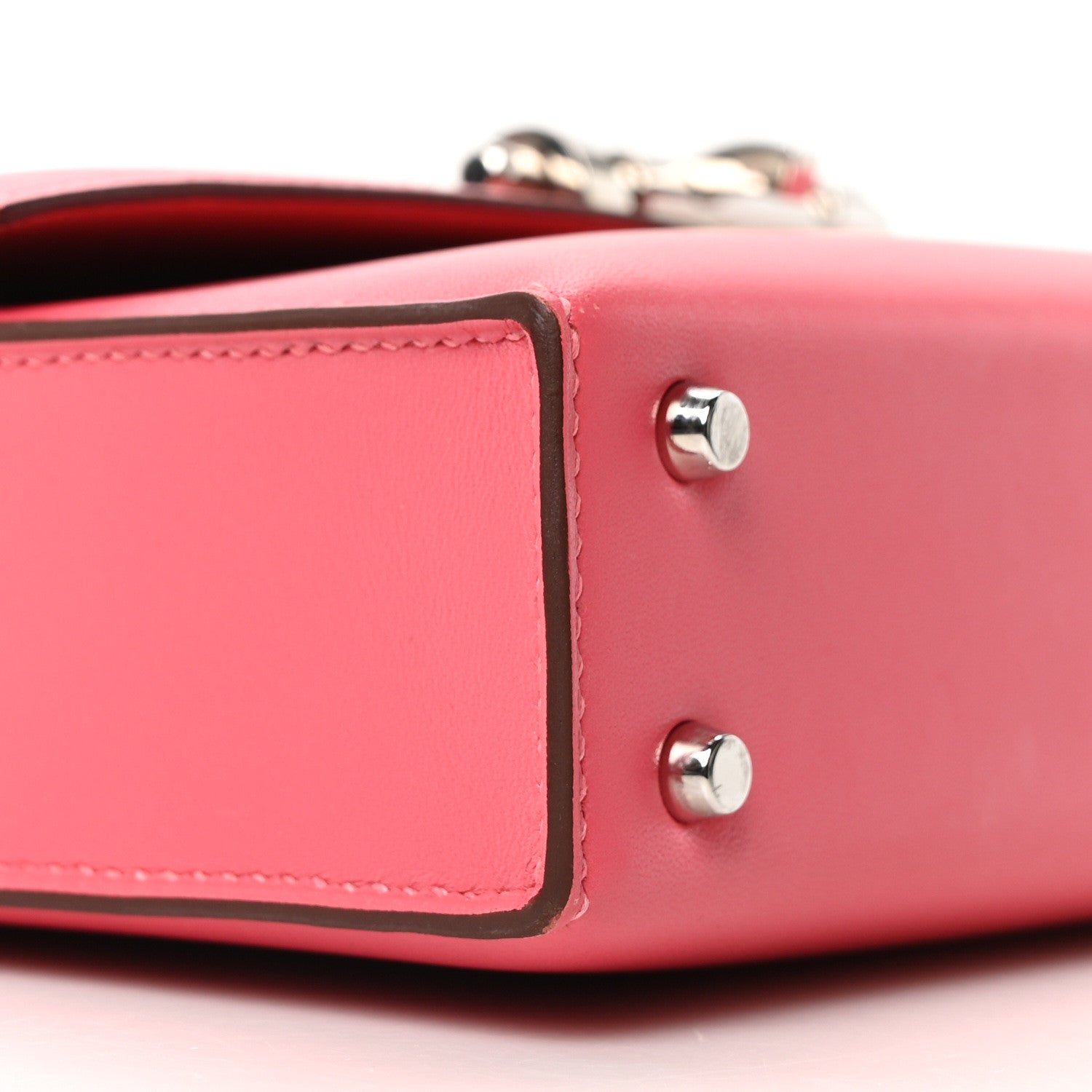 Hermes Tadelakt Mini Verrou Chaine Bag Rose Lipstick 1802309