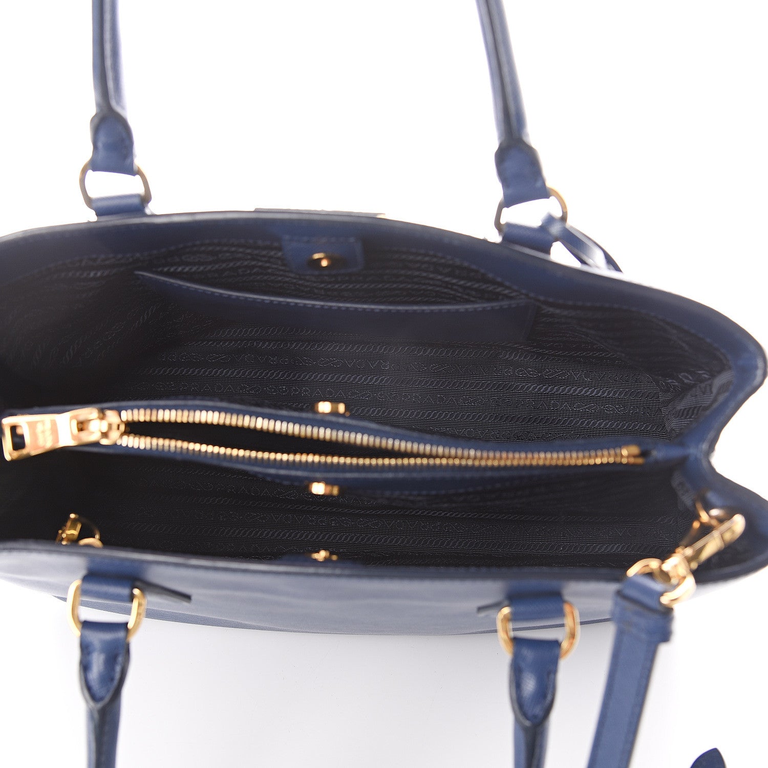 Prada Saffiano Lux Medium Tote Bluette 4 of 7