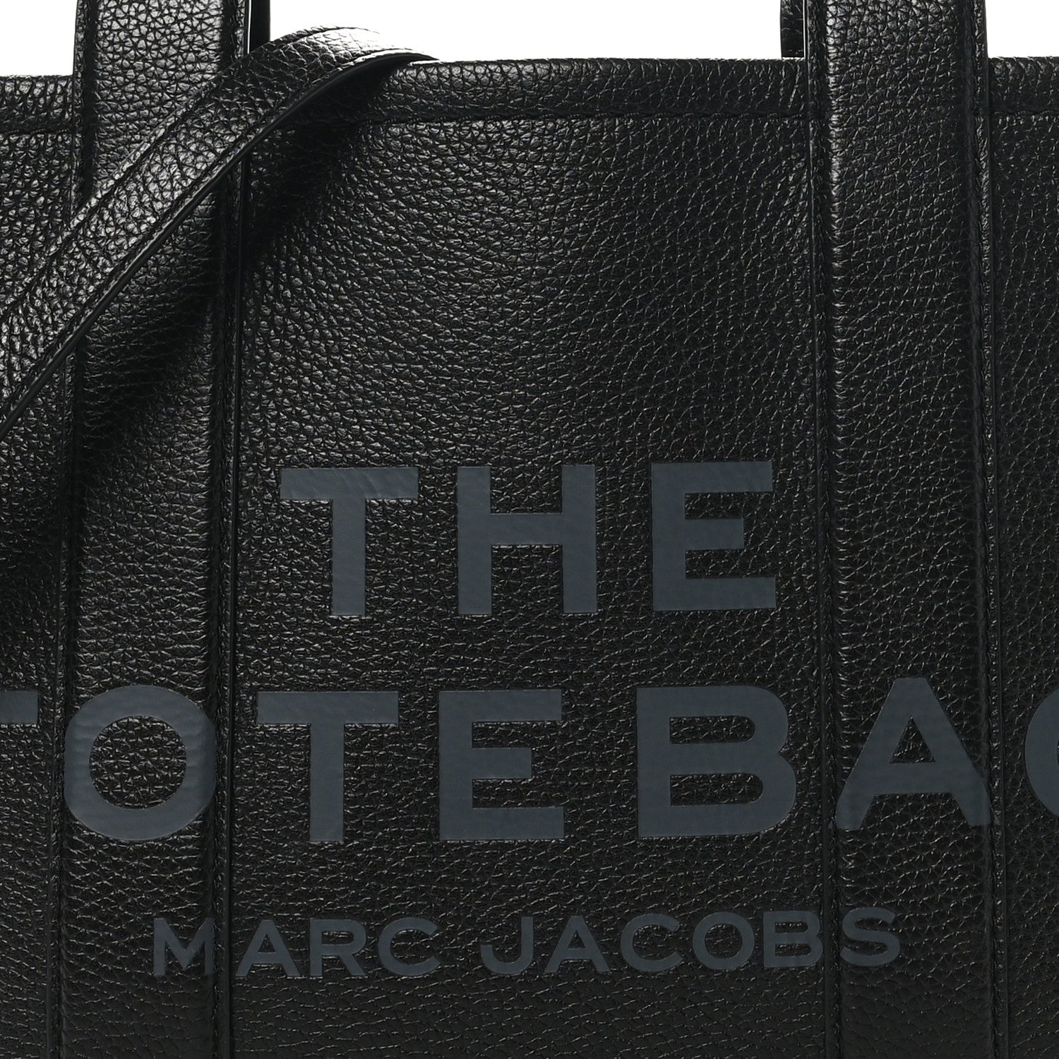 Marc Jacobs Grained Calfskin Medium The Tote Bag Black 7 of 9