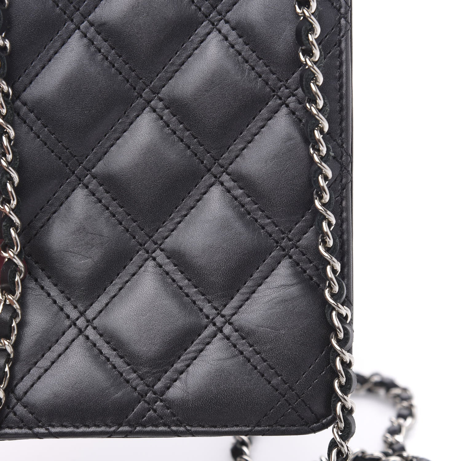 Chanel Calfskin Quilted Crossbody CC Phone Holder Black 9 of 12