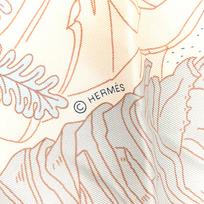 Hermes Silk Le Carnaval des Animaux Scarf 90 Bleu Glacier Jaune 3 of 5