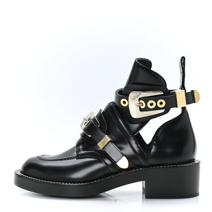 Balenciaga Brushed Calfskin Ceinture Ankle Boots 40 Black 1 of 6