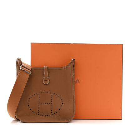 Hermes Taurillon Clemence EVELYNE III PM Gold 13 of 13