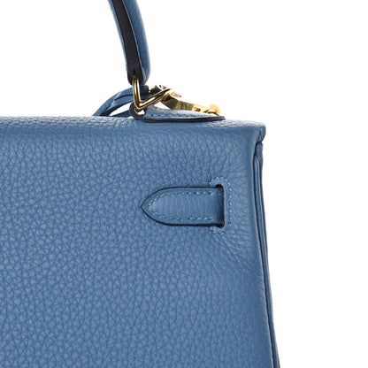 Hermes Togo Kelly Retourne 25 Azur 24 of 31