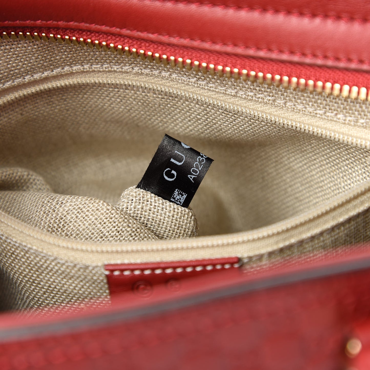 Microguccissima Small Bree Tote Red