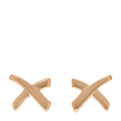 Tiffany 18K Rose Gold Small Paloma's Graffiti X Earrings 1 of 5
