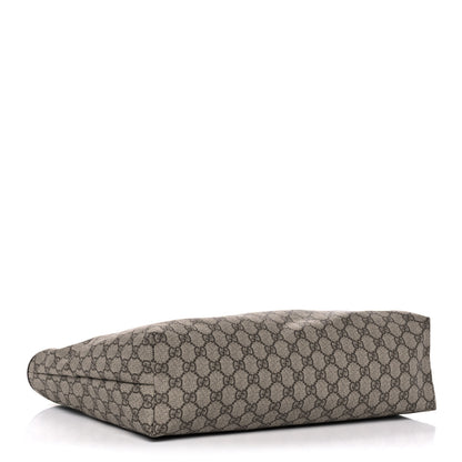 Gucci GG Plus Monogram Medium Zippered Shopping Tote Dark Brown 4 of 12