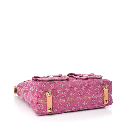 Louis Vuitton Denim Baggy GM Fuchsia 4 of 10