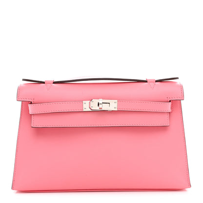 Hermes Swift Kelly Pochette Clutch Rose Ete 1 of 11