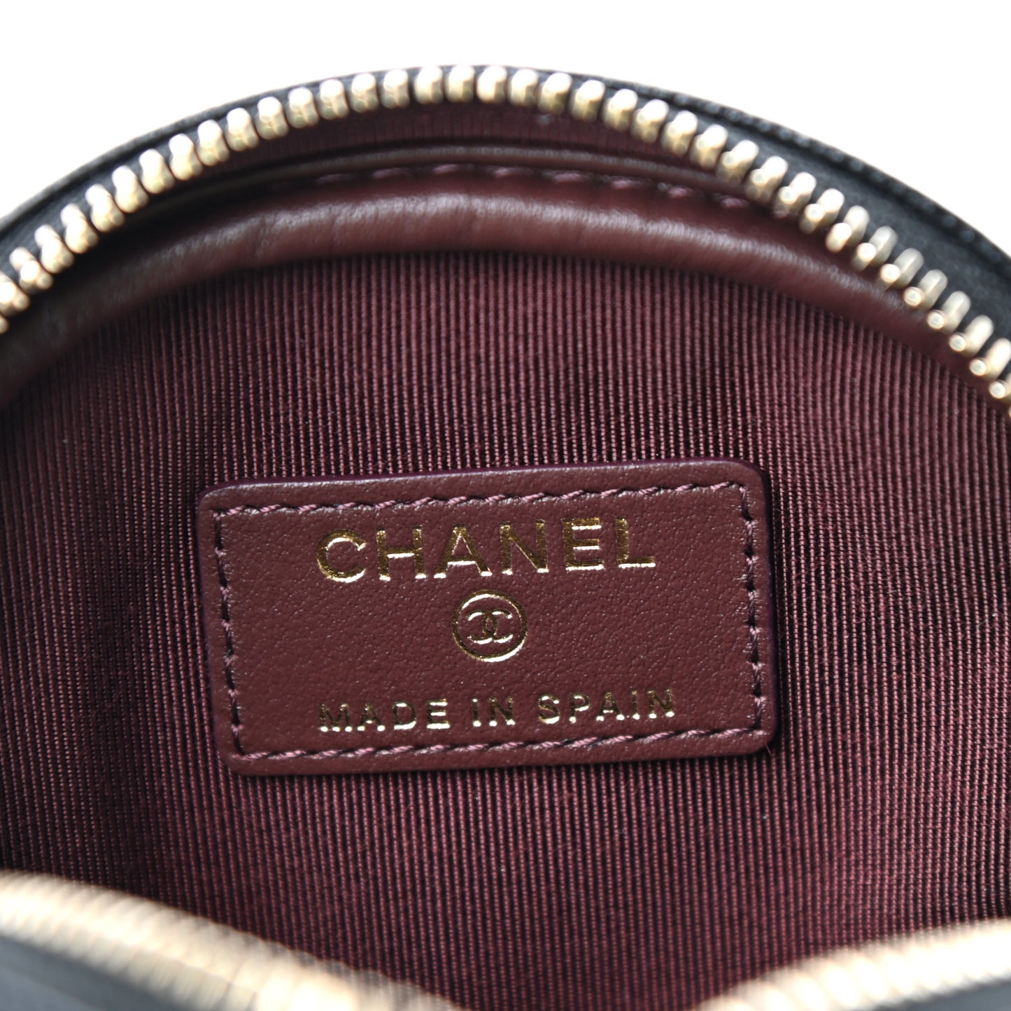 Caviar Quilted Zip Around Classic Coin Purse Black