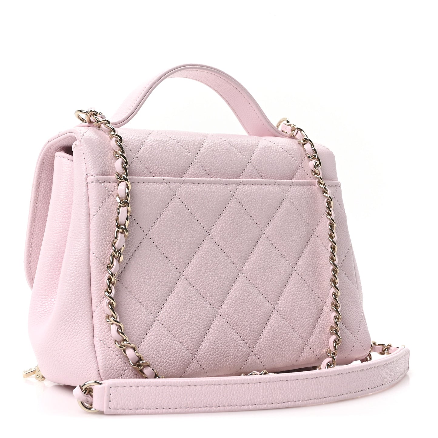 Caviar Quilted Mini Business Affinity Flap Light Pink