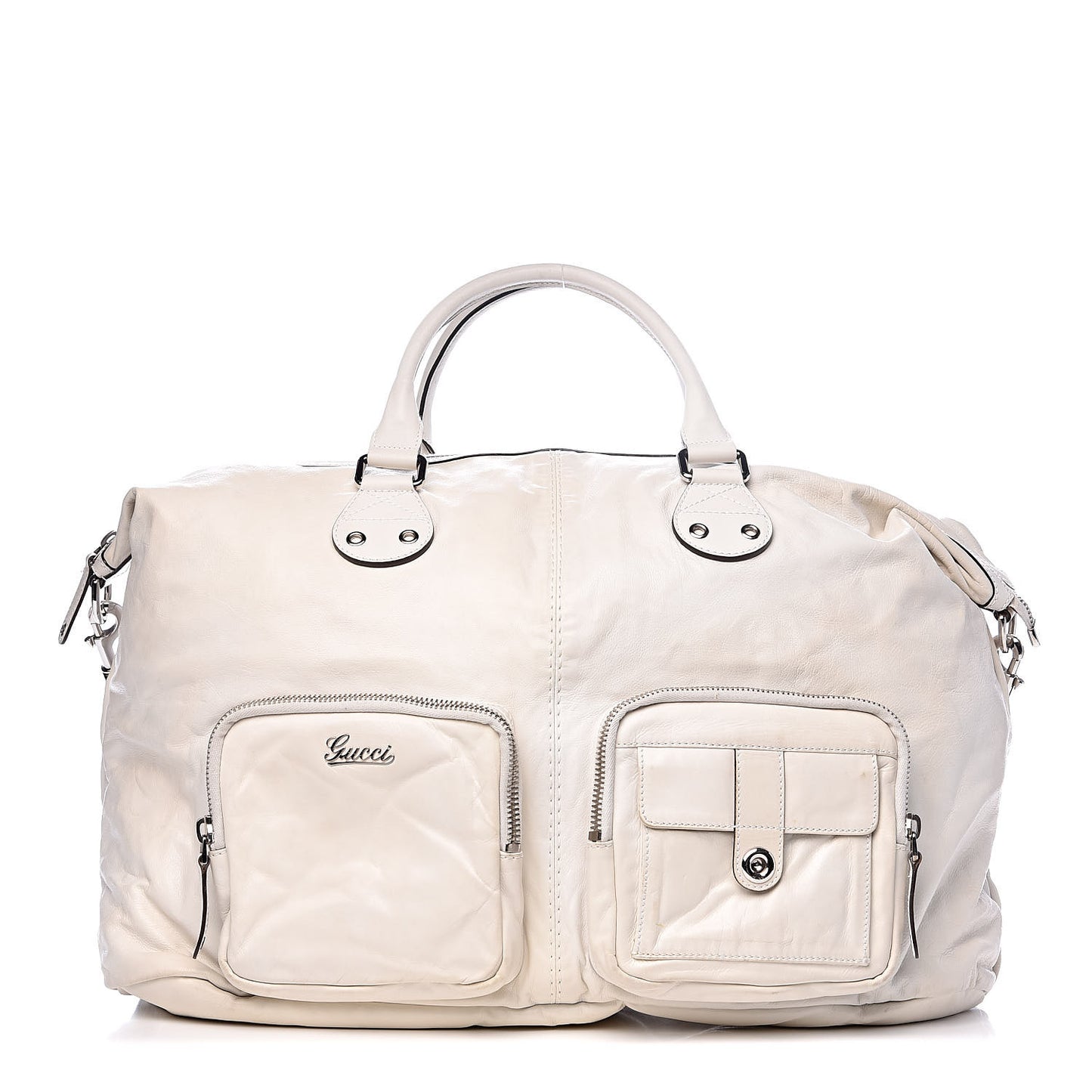 Calfskin Top Handle Tote White
