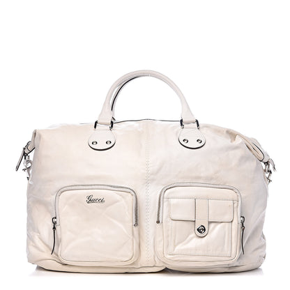 Gucci Calfskin Top Handle Tote White 1 of 21
