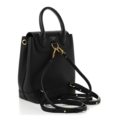 Louis Vuitton Calfskin Lockme Mini Backpack Black 3 of 9