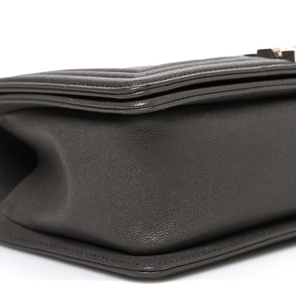 Chanel Caviar Quilted Medium Boy Flap Dark Grey 9 of 10