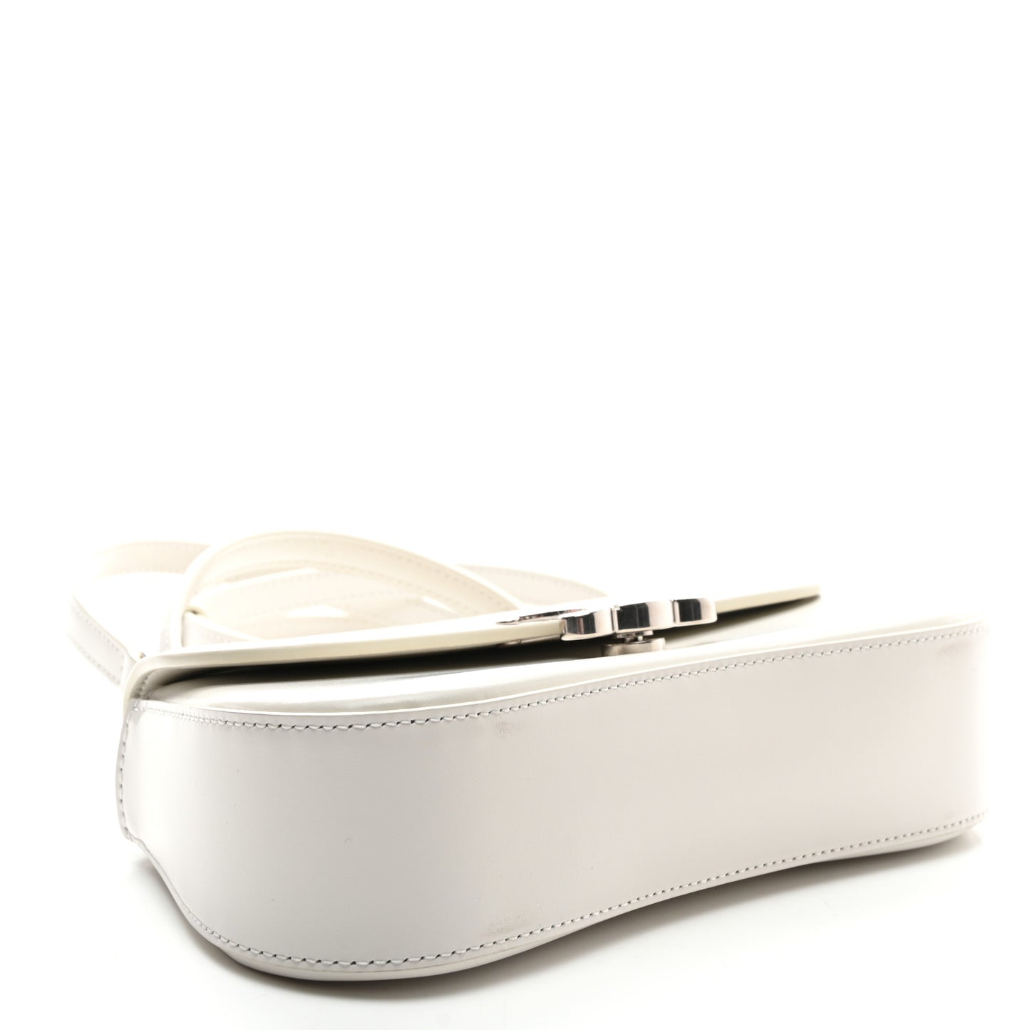 Shiny Calfskin Teen Lola Bag White
