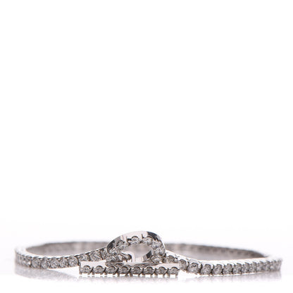 Hermes 18K White Gold Diamond Finesse Bracelet SH 3 of 6