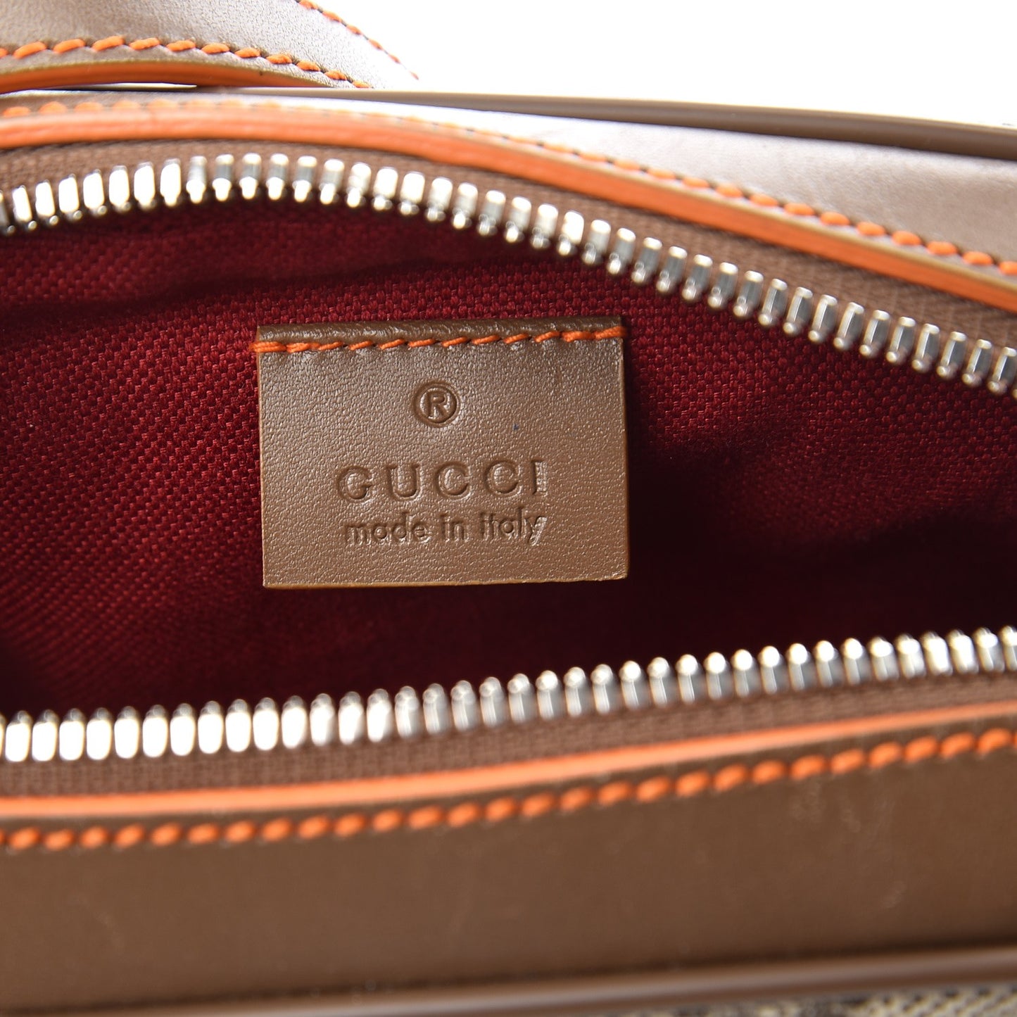 GG Supreme Monogram Web Small Shoulder Bag Brown