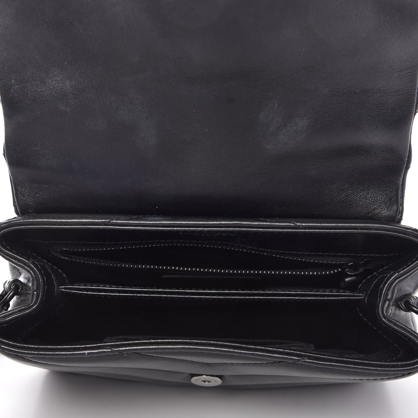Calfskin Y Quilted Monogram Toy Loulou Crossbody Bag Black