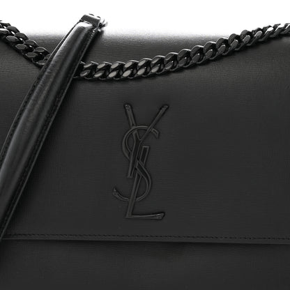 Saint Laurent Calfskin Large Monogram Monochrome Sunset Black 9 of 14