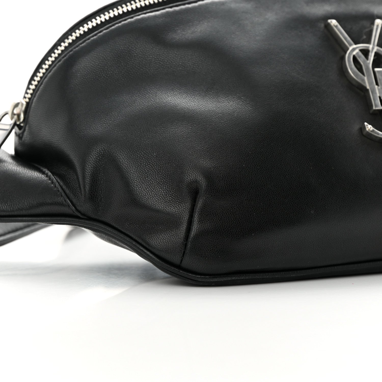 Saint Laurent Calfskin Monogram Belt Bag Black 9 of 14
