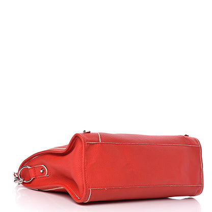 Balenciaga Supple Grained Calfskin Classic Silver Hardware Highlight City Rouge Fraise 4 of 14