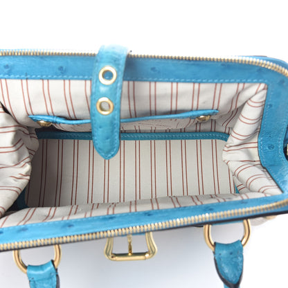 Louis Vuitton Toile Ostrich Trianon Sac De Nuit MM Turquoise 5 of 10