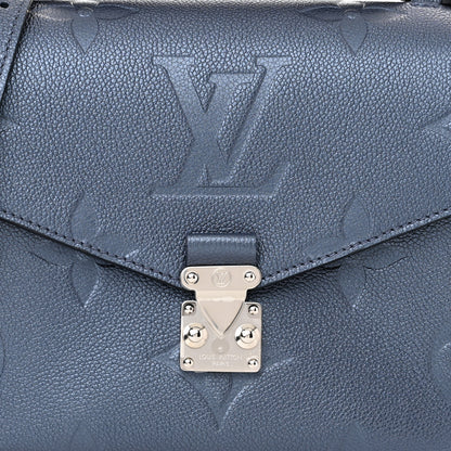 Louis Vuitton Metallic Empreinte Monogram Giant Pochette Metis Navy Nacre 7 of 10