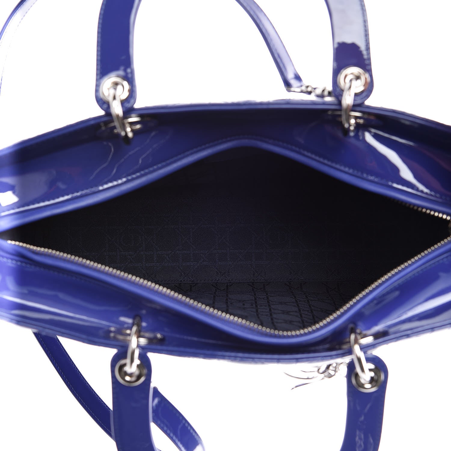 Christian Dior Patent Cannage Large Lady Dior Purple 8 of 11