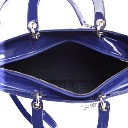 Christian Dior Patent Cannage Large Lady Dior Purple 8 of 11
