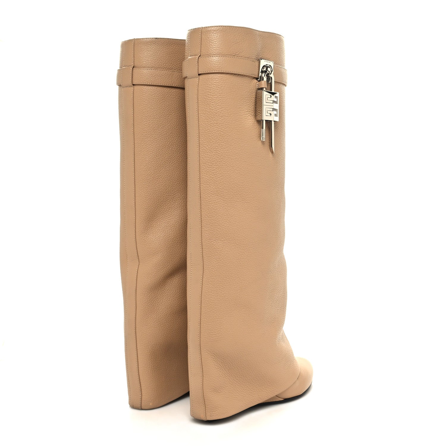 Givenchy Calfskin Shark Lock Pant Boots 36.5 Beige 4 of 8