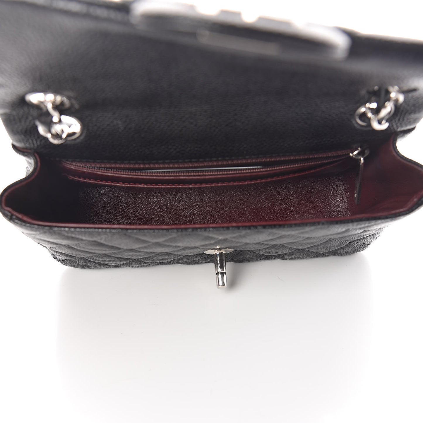 Caviar Quilted Mini Rectangular Flap Black