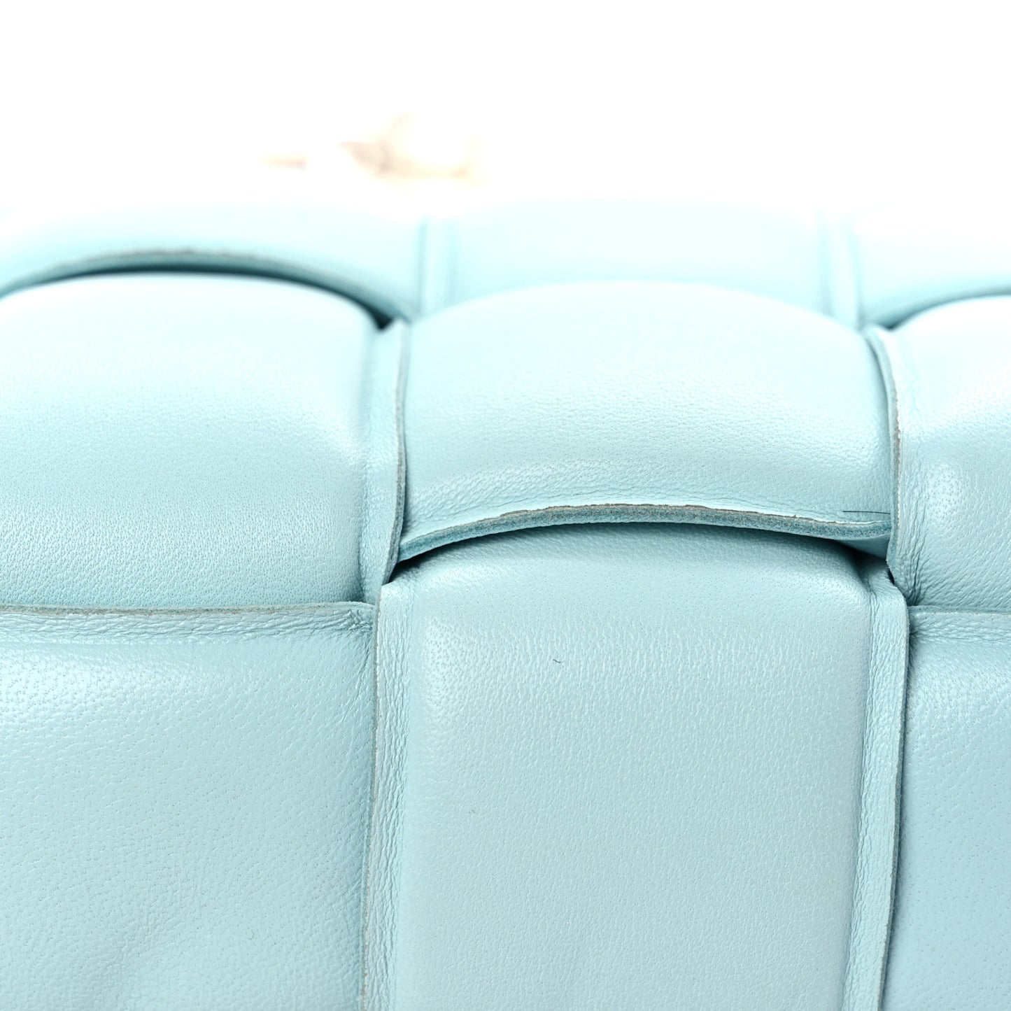 Lambskin Maxi Intreccio Padded Chain Cassette Crossbody Bag Spearmint