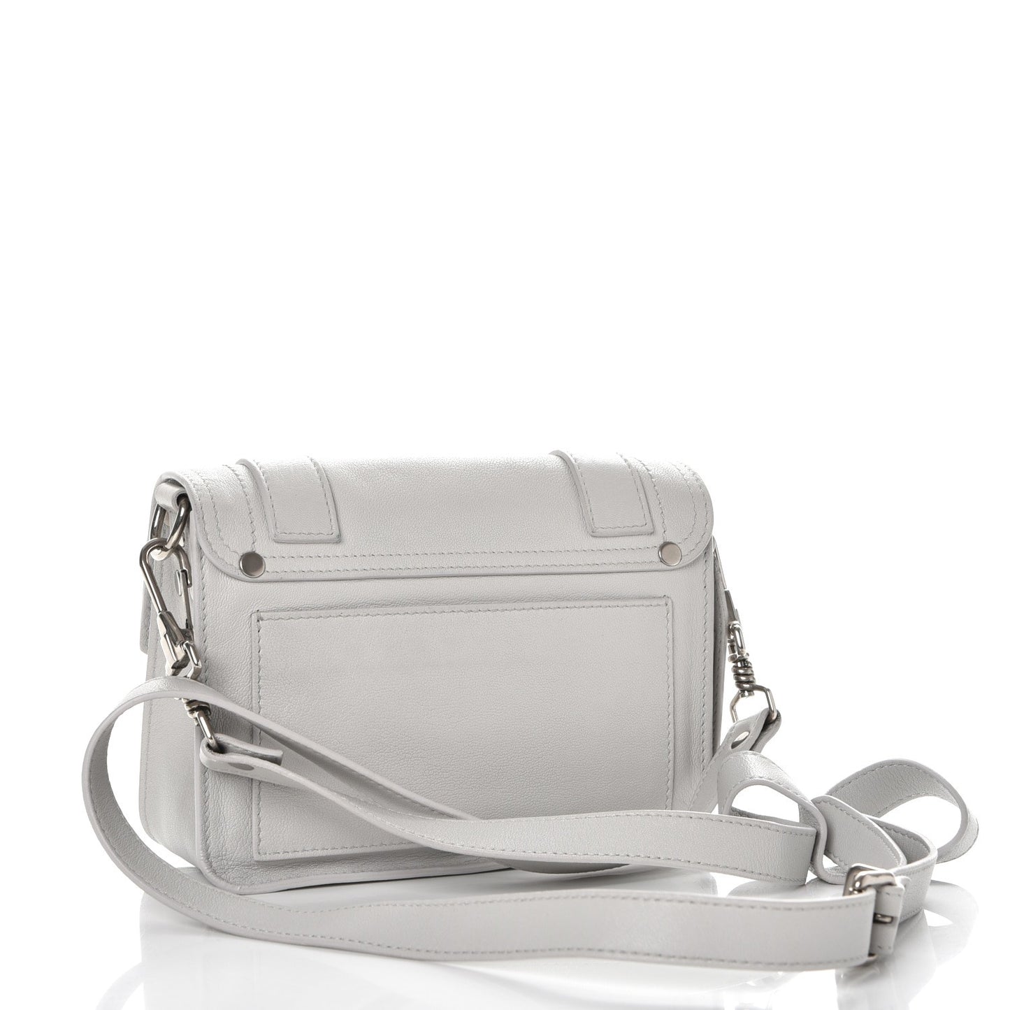 Lambskin PS1 Mini Pouch Messenger Pale Steel