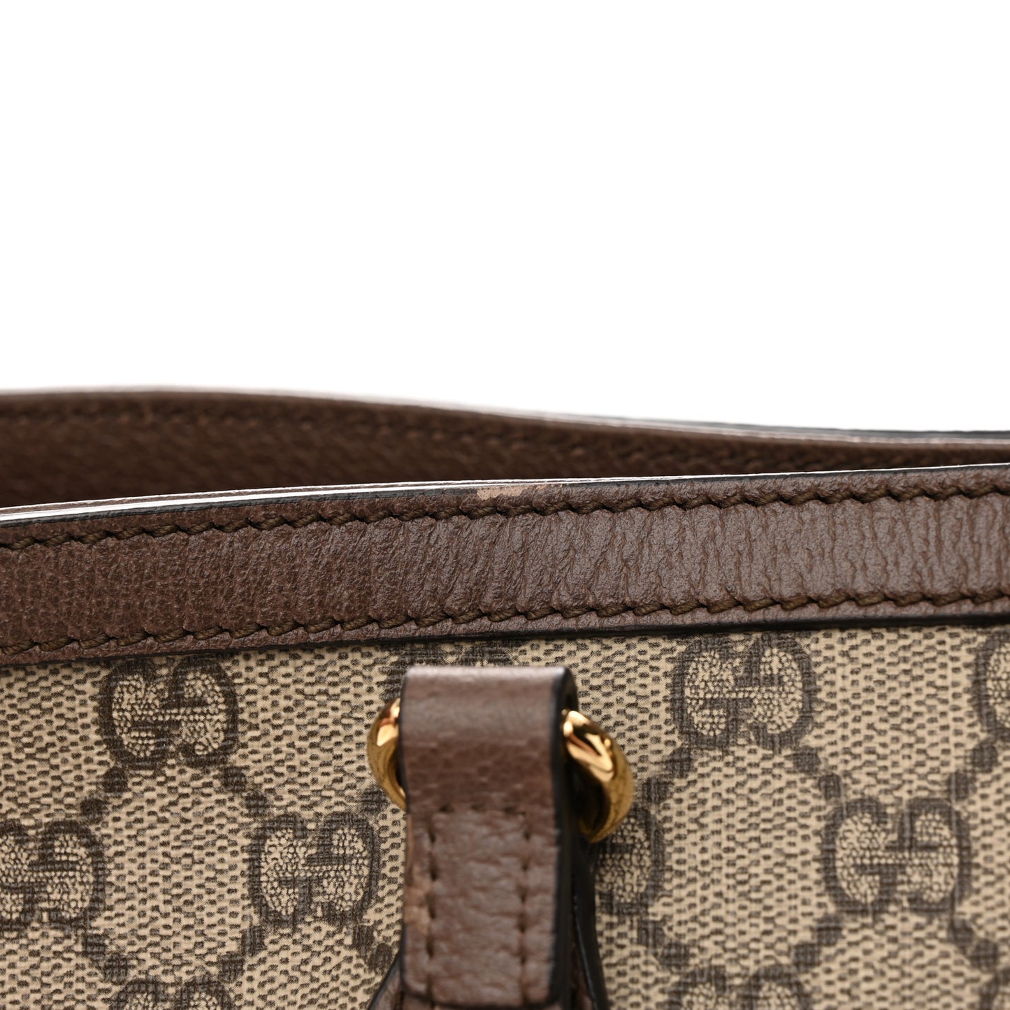 GG Supreme Monogram Medium Ophidia Shopping Tote Brown