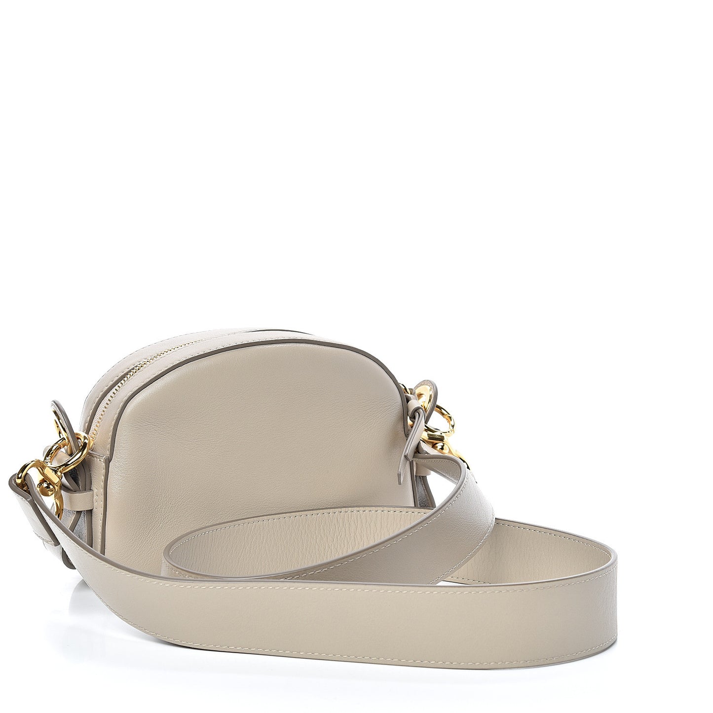 Smooth Calfskin Little Horses Embroidered Shoulder Bag Pastel Grey