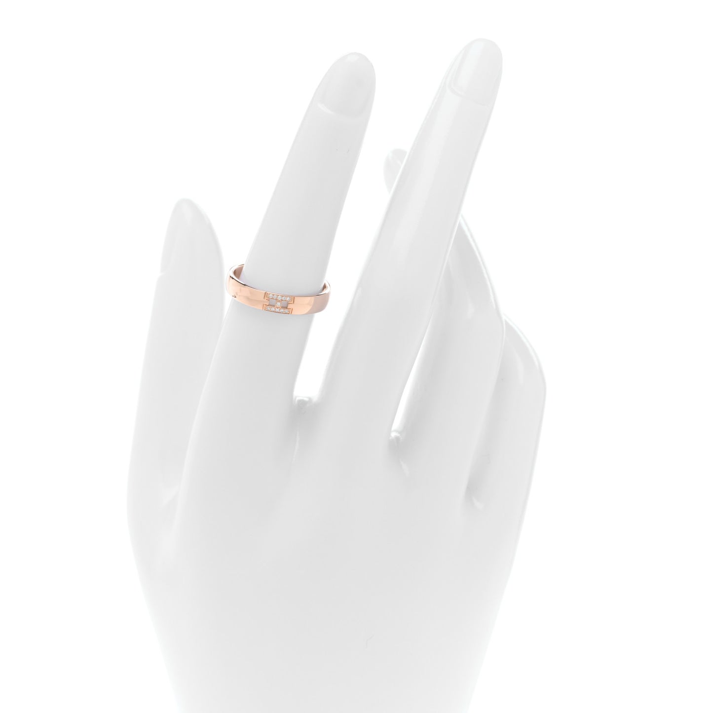 18K Rose Gold Diamond Ever Herakles Wedding Band Ring 53 6.5