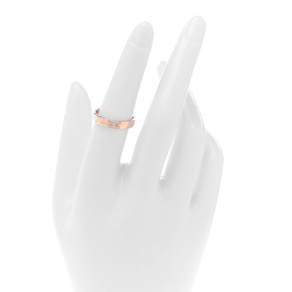 Hermes 18K Rose Gold Diamond Ever Herakles Wedding Band Ring 53 6.5 2 of 5