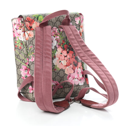 Gucci GG Supreme Monogram Blooms Small Single Buckle Backpack Beige Multicolor Dry Rose 3 of 9
