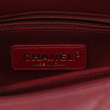 Chanel Caviar Quilted Extra Mini Coco Handle Flap Burgundy 6 of 11