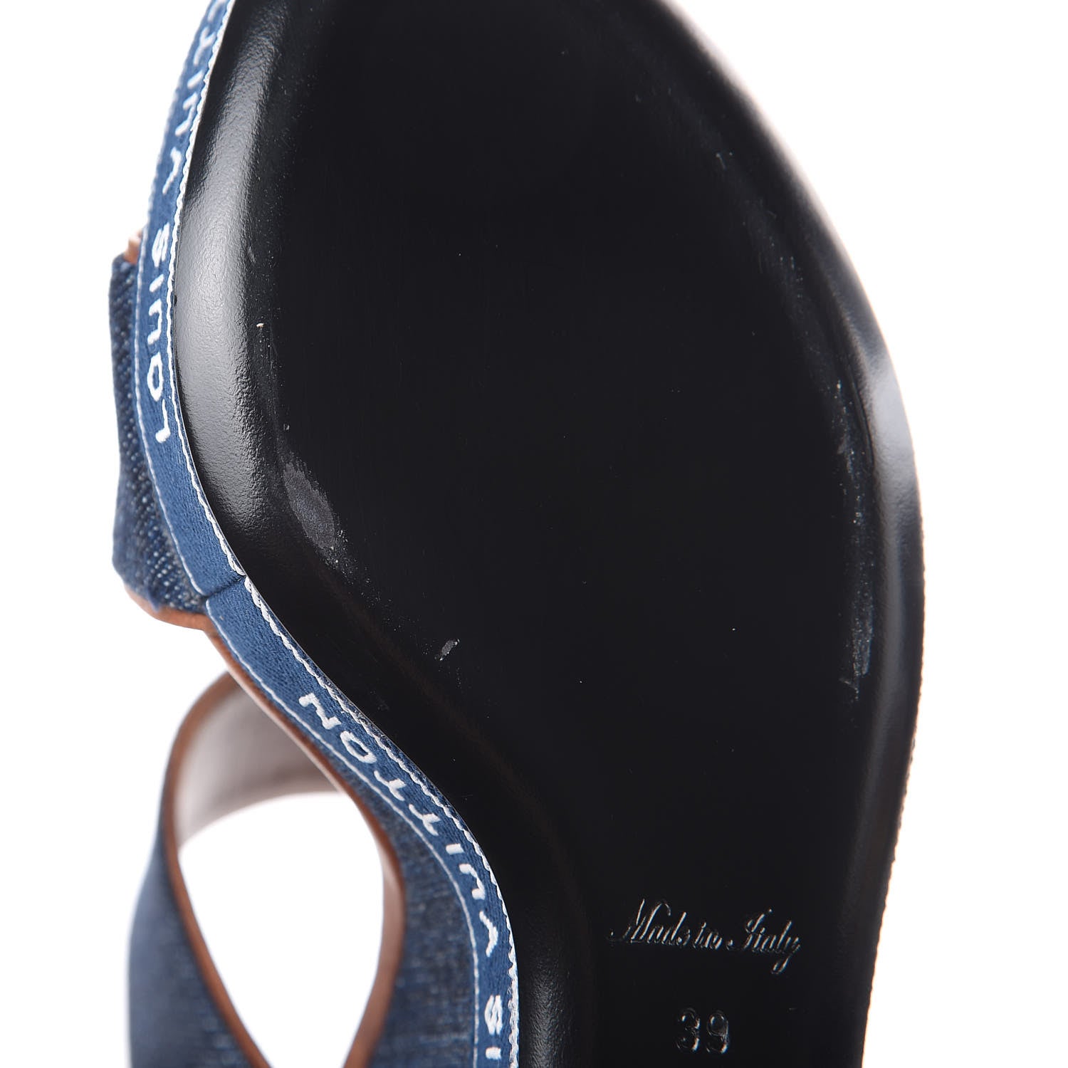 Louis Vuitton Denim Croisiere Wedge Sandals 39 Marine 11 of 11