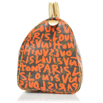 Louis Vuitton Monogram Graffiti Speedy 30 Orange 5 of 9