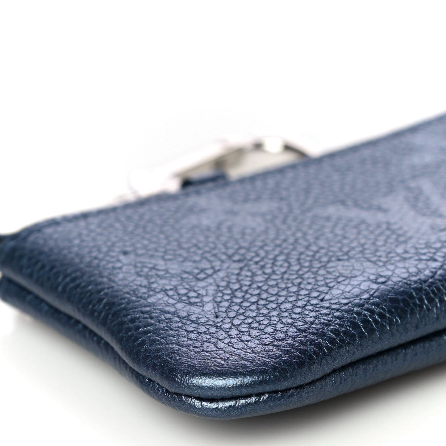 Metallic Empreinte Monogram Giant Key Pouch Navy Nacre