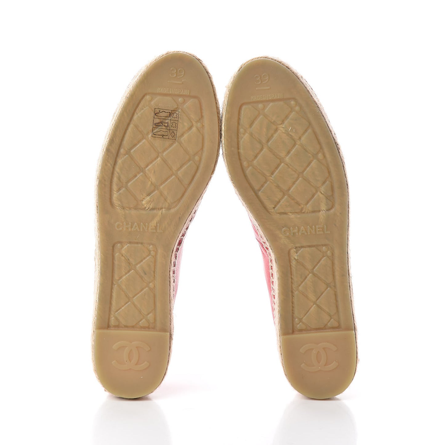Lambskin CC Espadrilles 39 Red